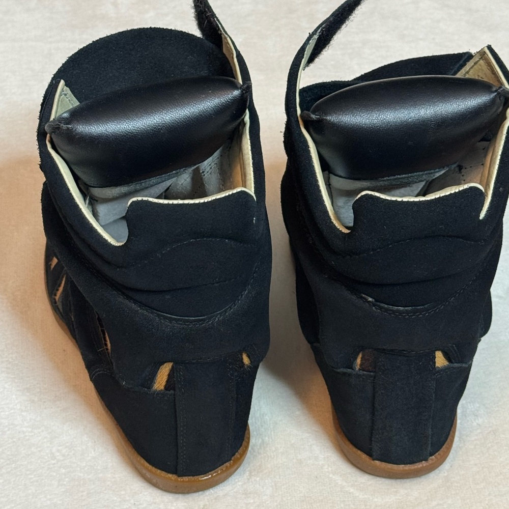 Isabel Marant Black and Brown Wedge Sneakers - Picture 4 of 7